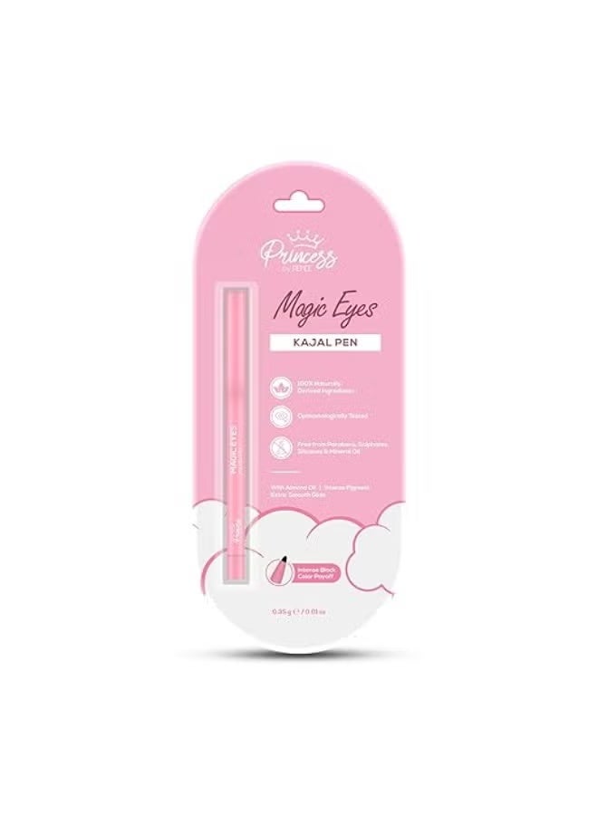 Renee Princess by RENEE Magic Eyes Kajal Pen For Preteens 0.35g | Safe, 100% Naturally Derived Ingredients, Ophthalmologically Tested | Glides Smoothly, With Almond Oil & Vitamin E | No Parabens Or Silicones - Image 1